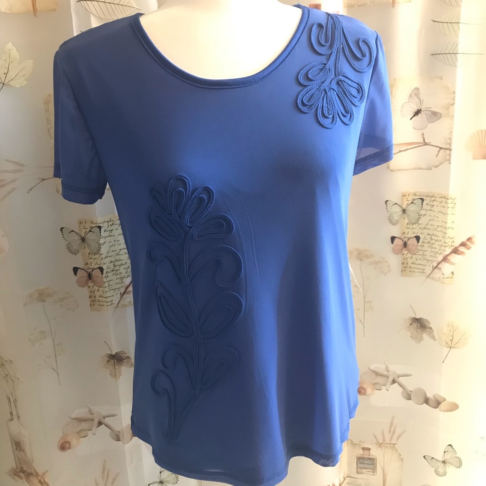 Blue Embroidered Blouse